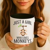 Just A Girl Who Loves Monkeys Coffee Mug thumb 3