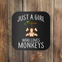 Just A Girl Who Loves Monkeys Coaster thumb 0