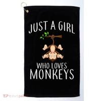 Just A Girl Who Loves Monkeys Golf Towel thumb 0
