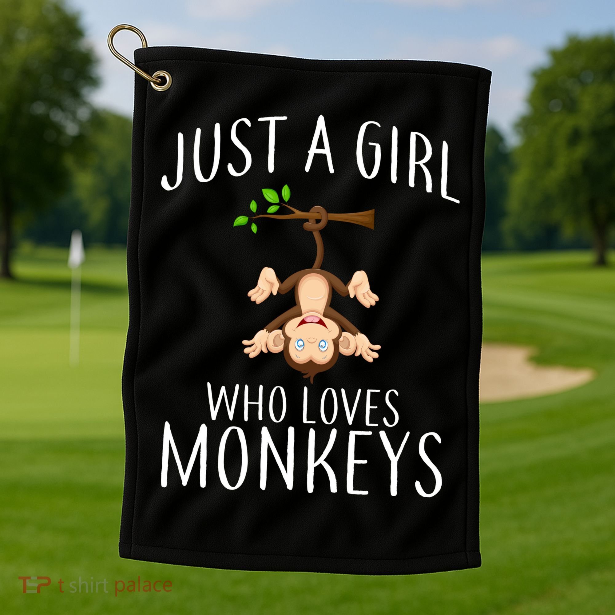 Just A Girl Who Loves Monkeys Golf Towel