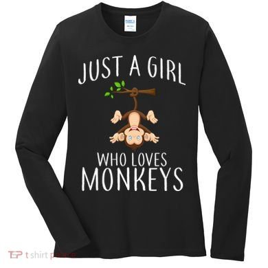 Just A Girl Who Loves Monkeys Women's Long Sleeve Shirt