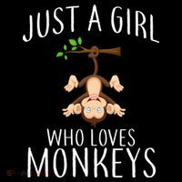 Just A Girl Who Loves Monkeys Women's Long Sleeve Shirt thumb 2