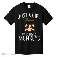 Just A Girl Who Loves Monkeys Kids T-Shirt thumb 0