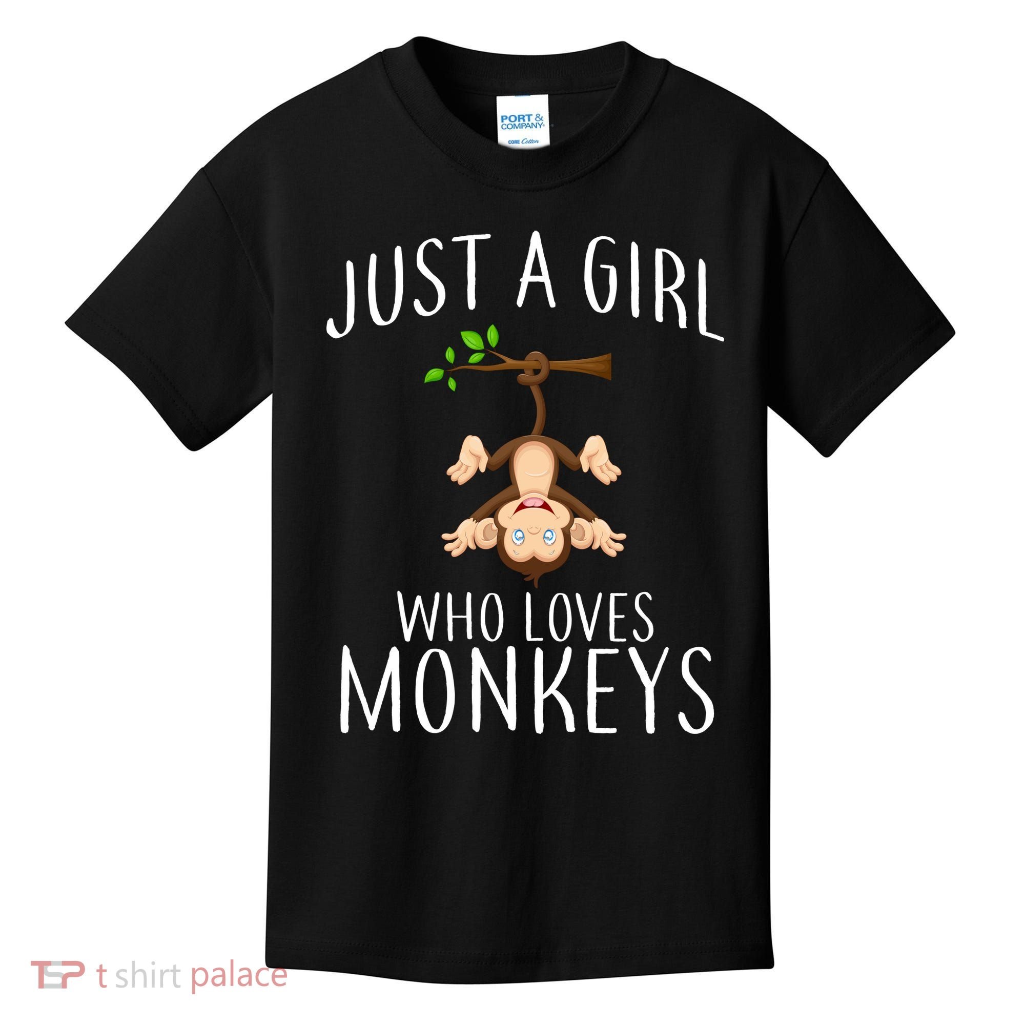 Just A Girl Who Loves Monkeys Kids T-Shirt