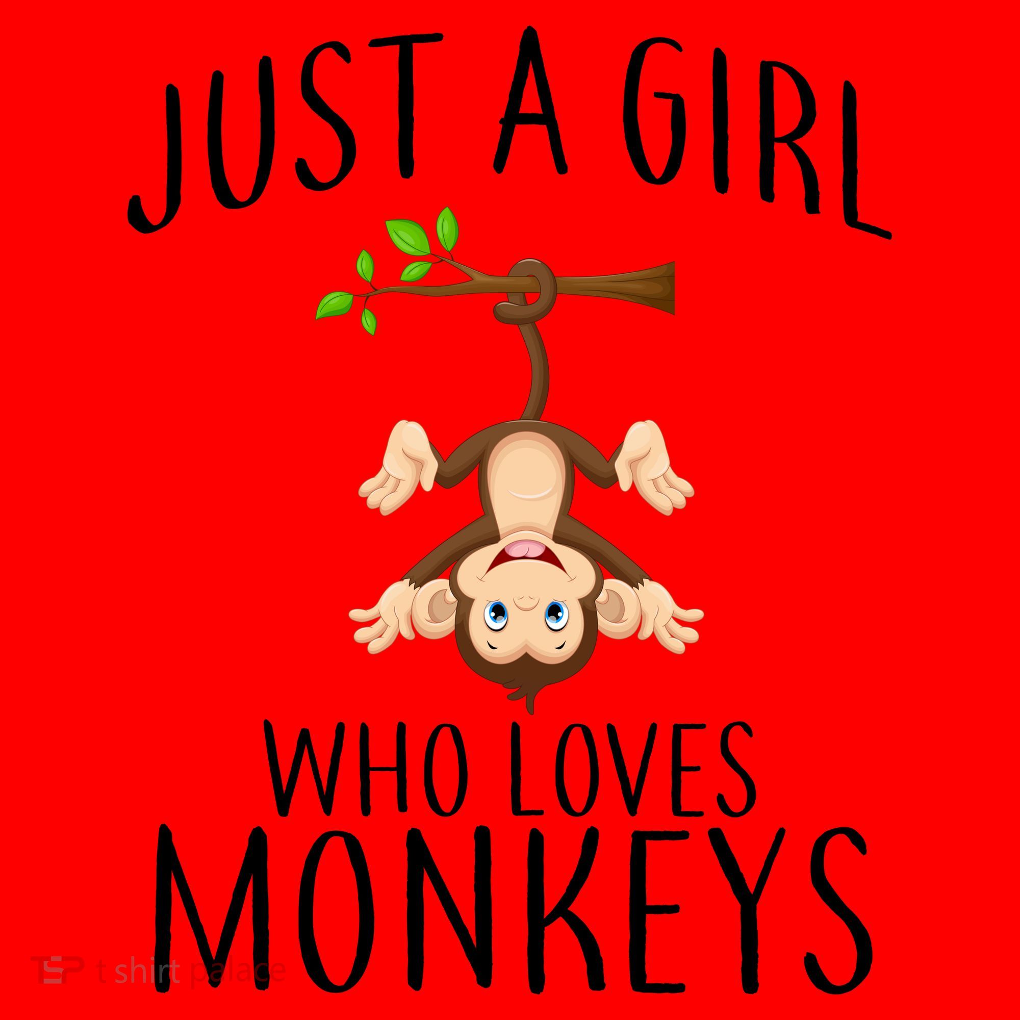 Just A Girl Who Loves Monkeys Santa Hat