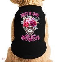 Just A Girl Who Loves Monkeys Cute Doggie Tank thumb 0