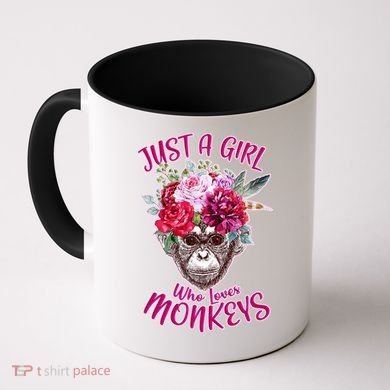 Just A Girl Who Loves Monkeys Cute Coffee Mug