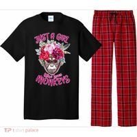 Just A Girl Who Loves Monkeys Cute Pajama Set thumb 0