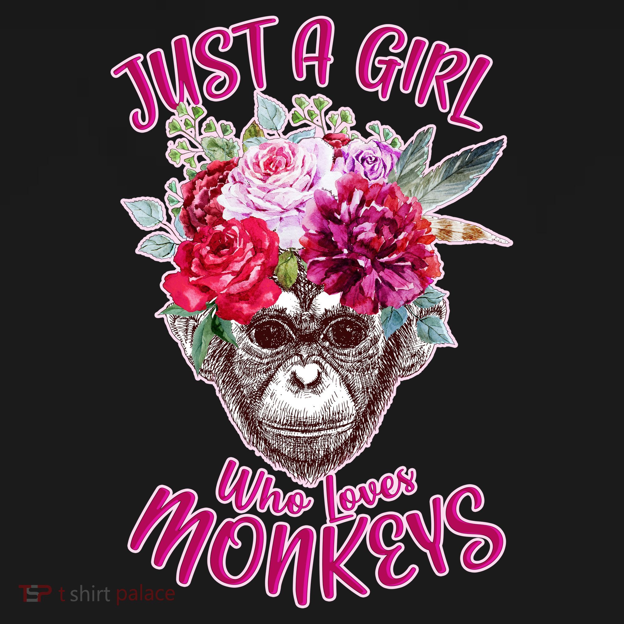 Just A Girl Who Loves Monkeys Cute Women's Hoodie