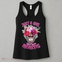 Just A Girl Who Loves Monkeys Cute Women's Tank Top thumb 3