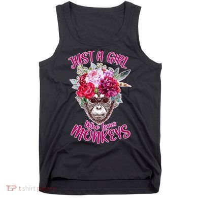 Just A Girl Who Loves Monkeys Cute Tank Top