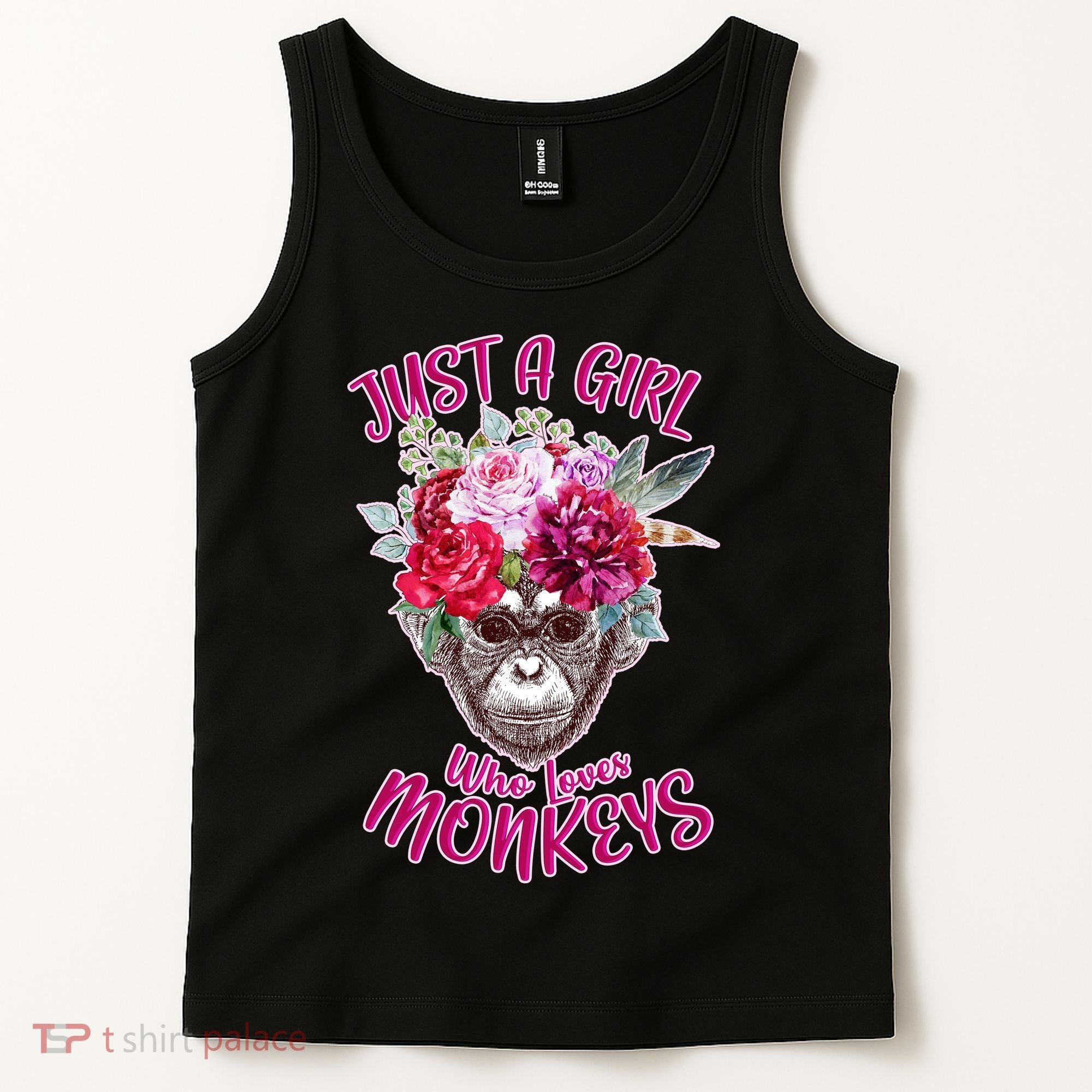Just A Girl Who Loves Monkeys Cute Tank Top
