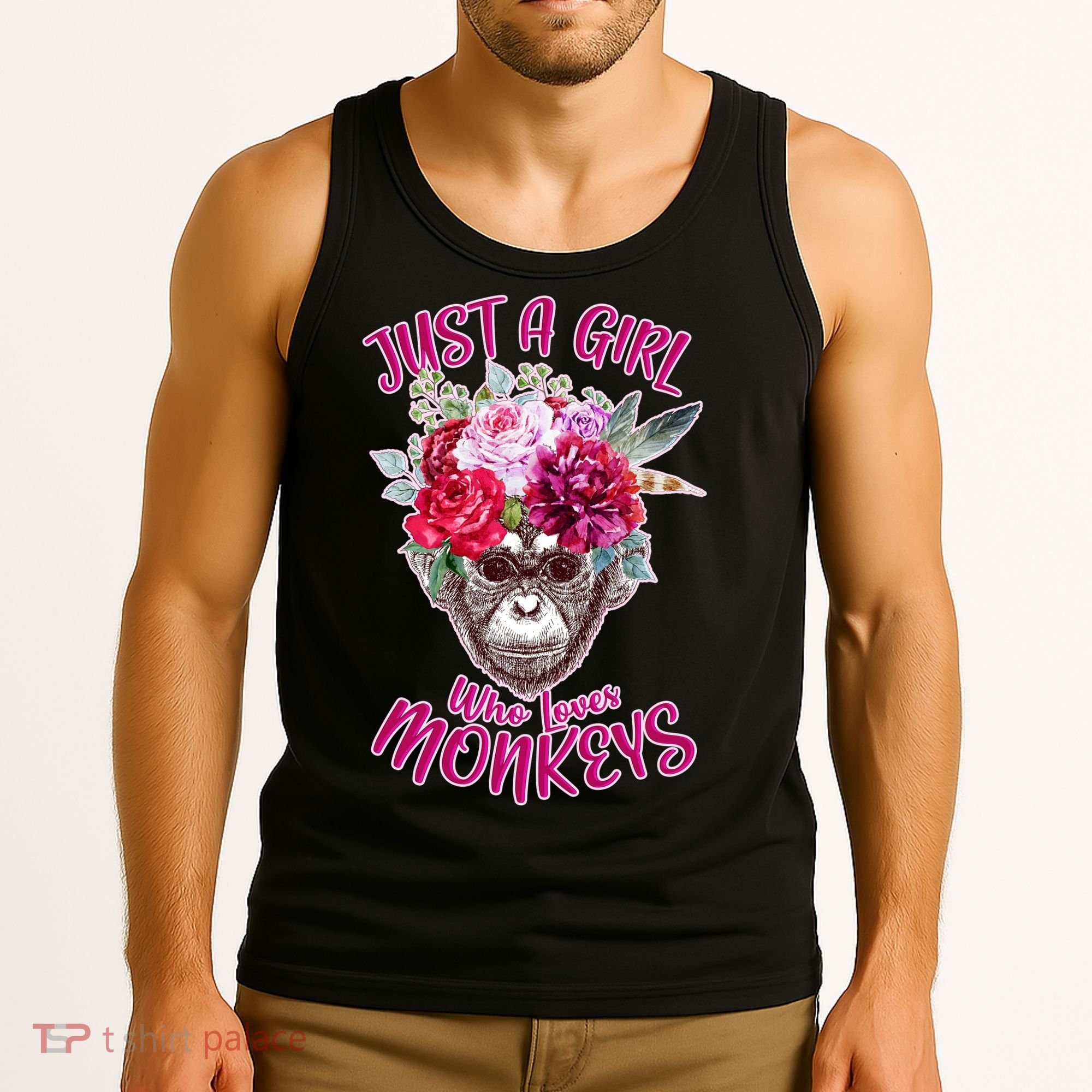 Just A Girl Who Loves Monkeys Cute Tank Top