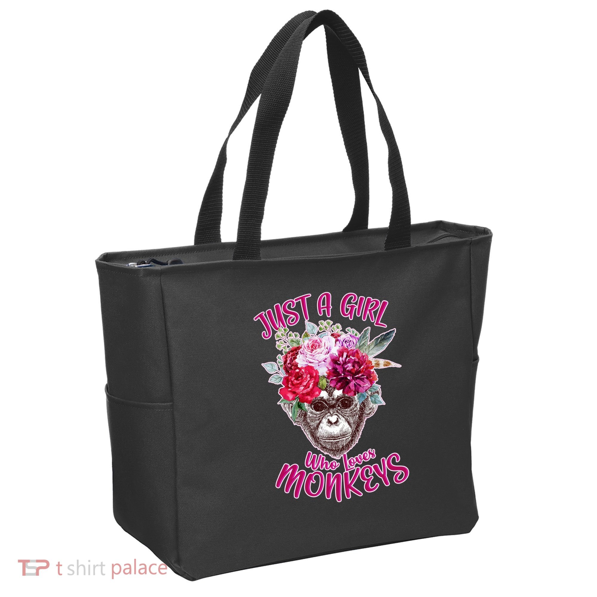 Just A Girl Who Loves Monkeys Cute Tote Bag