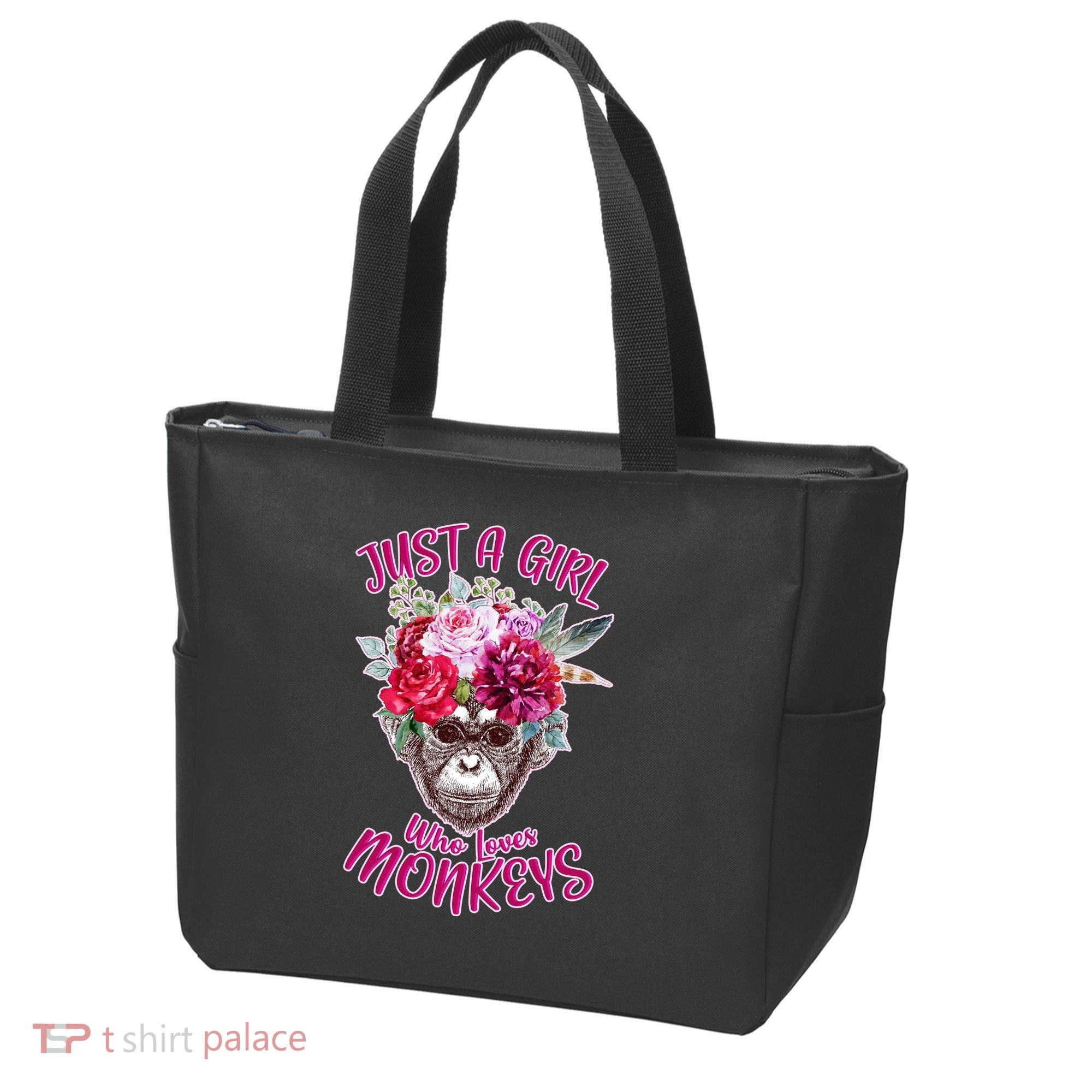 Just A Girl Who Loves Monkeys Cute Tote Bag