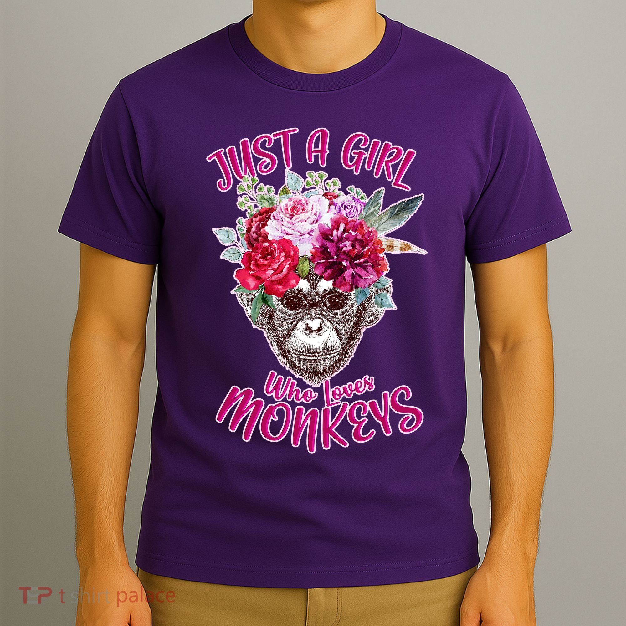 Just A Girl Who Loves Monkeys Cute T-Shirt