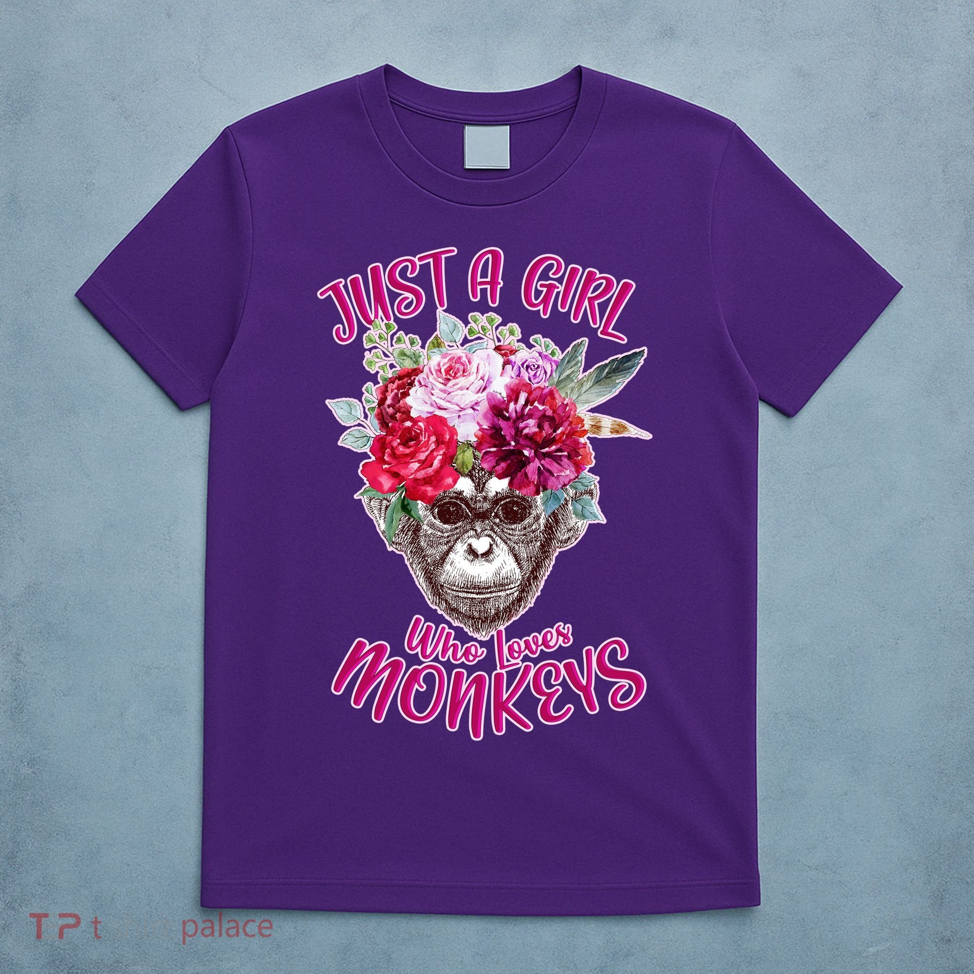Just A Girl Who Loves Monkeys Cute T-Shirt