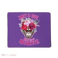 Just A Girl Who Loves Monkeys Cute Mousepad thumb 0