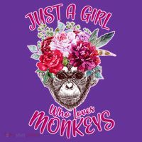 Just A Girl Who Loves Monkeys Cute Mousepad thumb 1