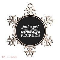 Just A Girl Who Loves Peckers Ornament thumb 0