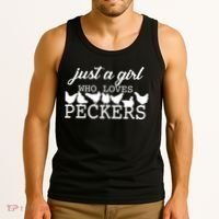 Just A Girl Who Loves Peckers Tank Top thumb 3