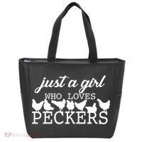Just A Girl Who Loves Peckers Tote Bag thumb 0