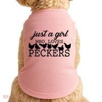 Just A Girl Who Loves Peckers Doggie Tank thumb 0