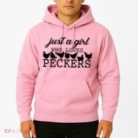 Just A Girl Who Loves Peckers Hoodie thumb 2