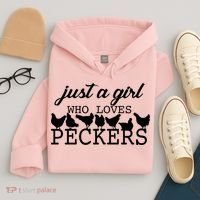 Just A Girl Who Loves Peckers Hoodie thumb 4