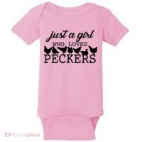 Just A Girl Who Loves Peckers Baby Bodysuit thumb 0