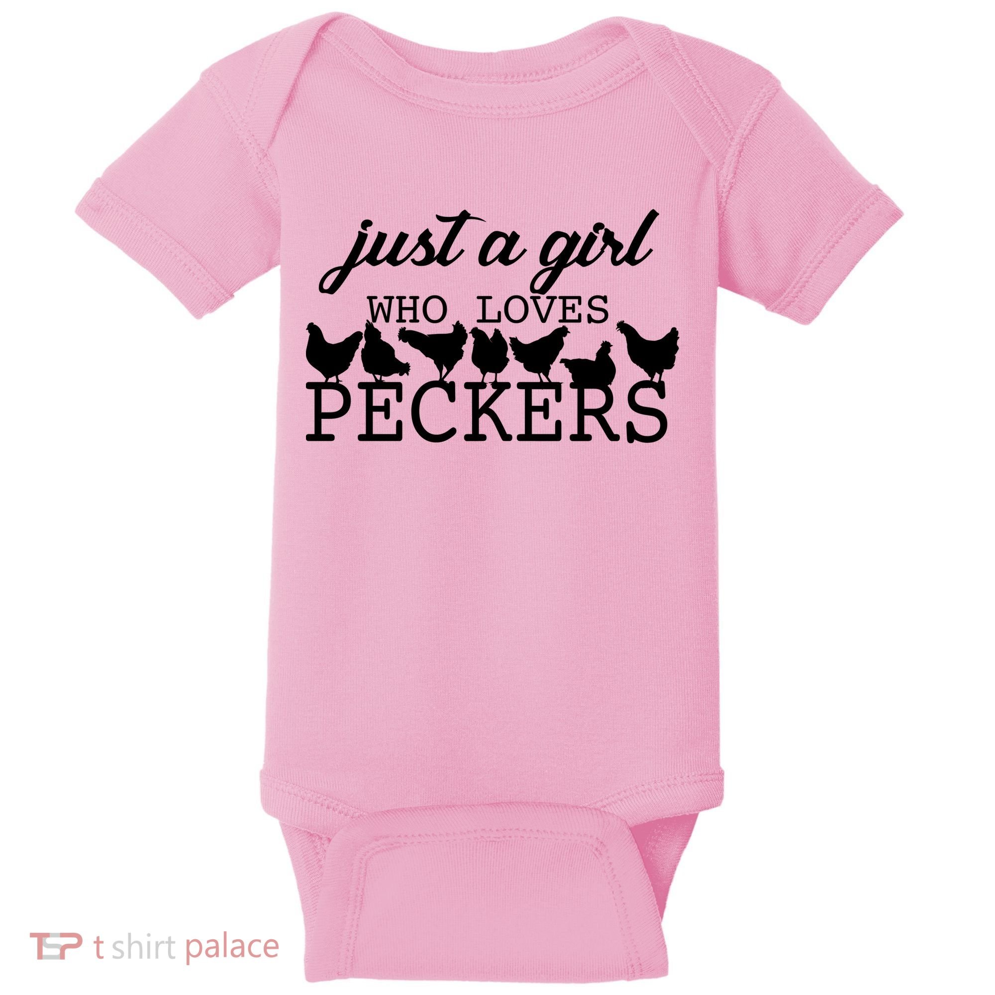 Just A Girl Who Loves Peckers Baby Bodysuit