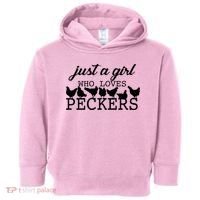 Just A Girl Who Loves Peckers Toddler Hoodie thumb 0