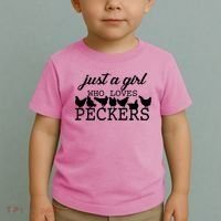 Just A Girl Who Loves Peckers Toddler T-Shirt thumb 2
