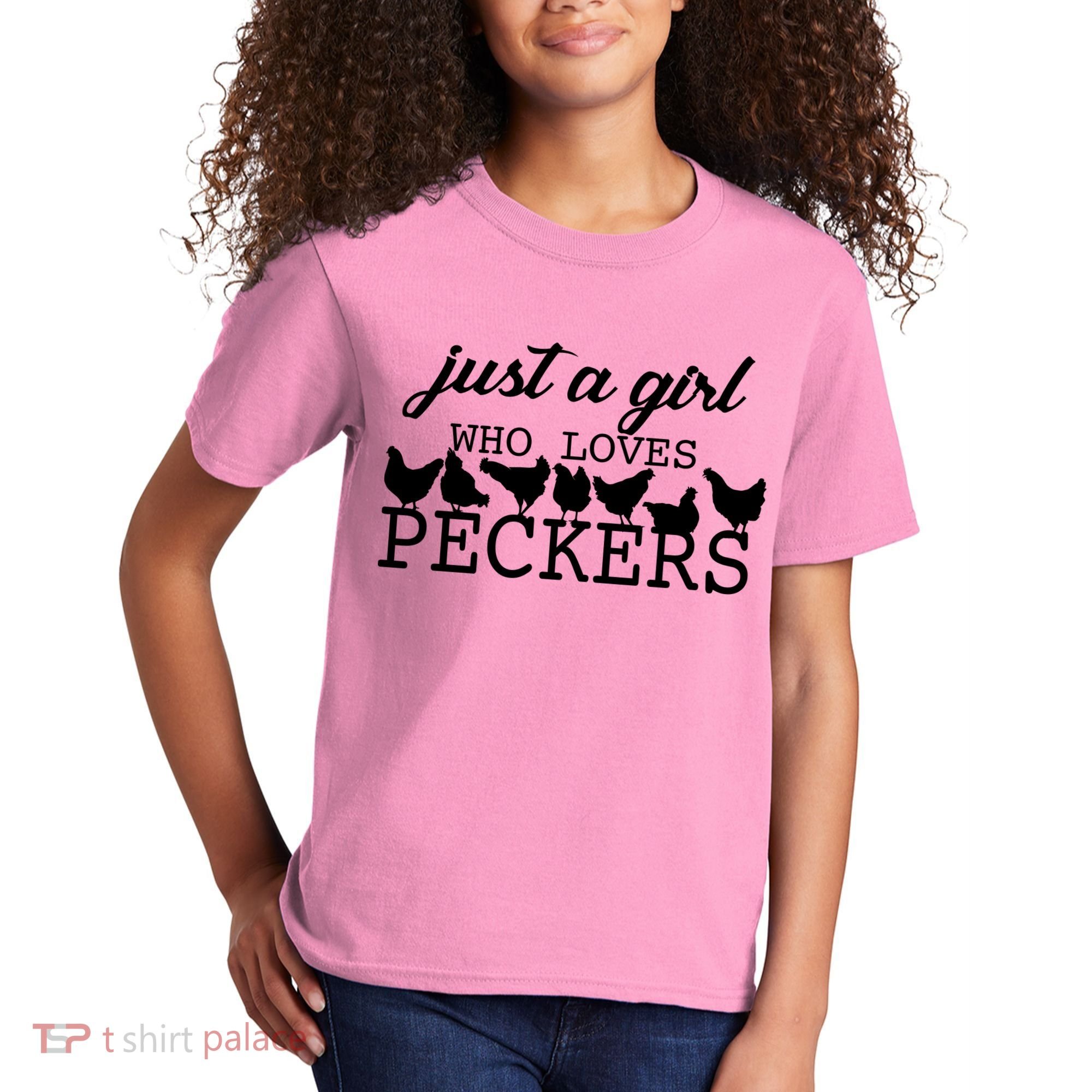 Just A Girl Who Loves Peckers Kids T-Shirt
