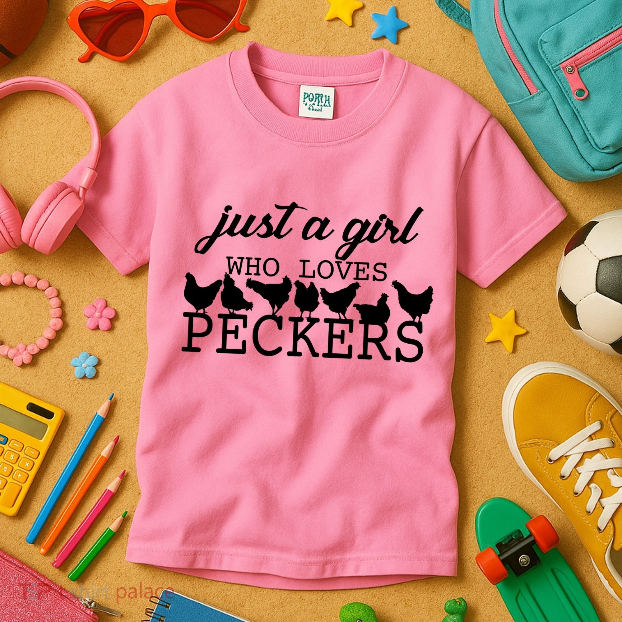 Just A Girl Who Loves Peckers Kids T-Shirt