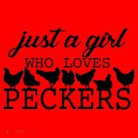 Just A Girl Who Loves Peckers Santa Hat thumb 1