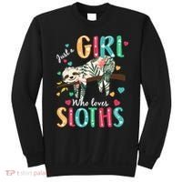 Just A Girl Who Loves Sloths Sweatshirt thumb 0