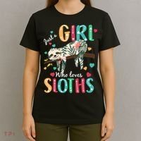 Just A Girl Who Loves Sloths T-Shirt thumb 4