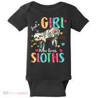 Just A Girl Who Loves Sloths Baby Bodysuit thumb 0