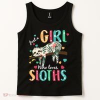 Just A Girl Who Loves Sloths Tank Top thumb 2