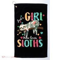 Just A Girl Who Loves Sloths Golf Towel thumb 0