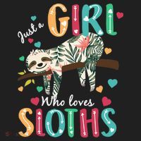 Just A Girl Who Loves Sloths Golf Towel thumb 3