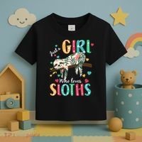 Just A Girl Who Loves Sloths Toddler T-Shirt thumb 3