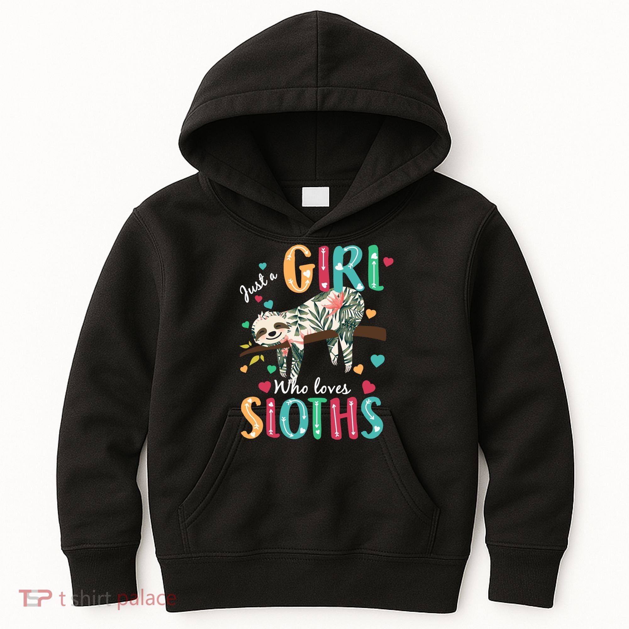 Just A Girl Who Loves Sloths Kids Hoodie