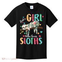 Just A Girl Who Loves Sloths Kids T-Shirt thumb 0