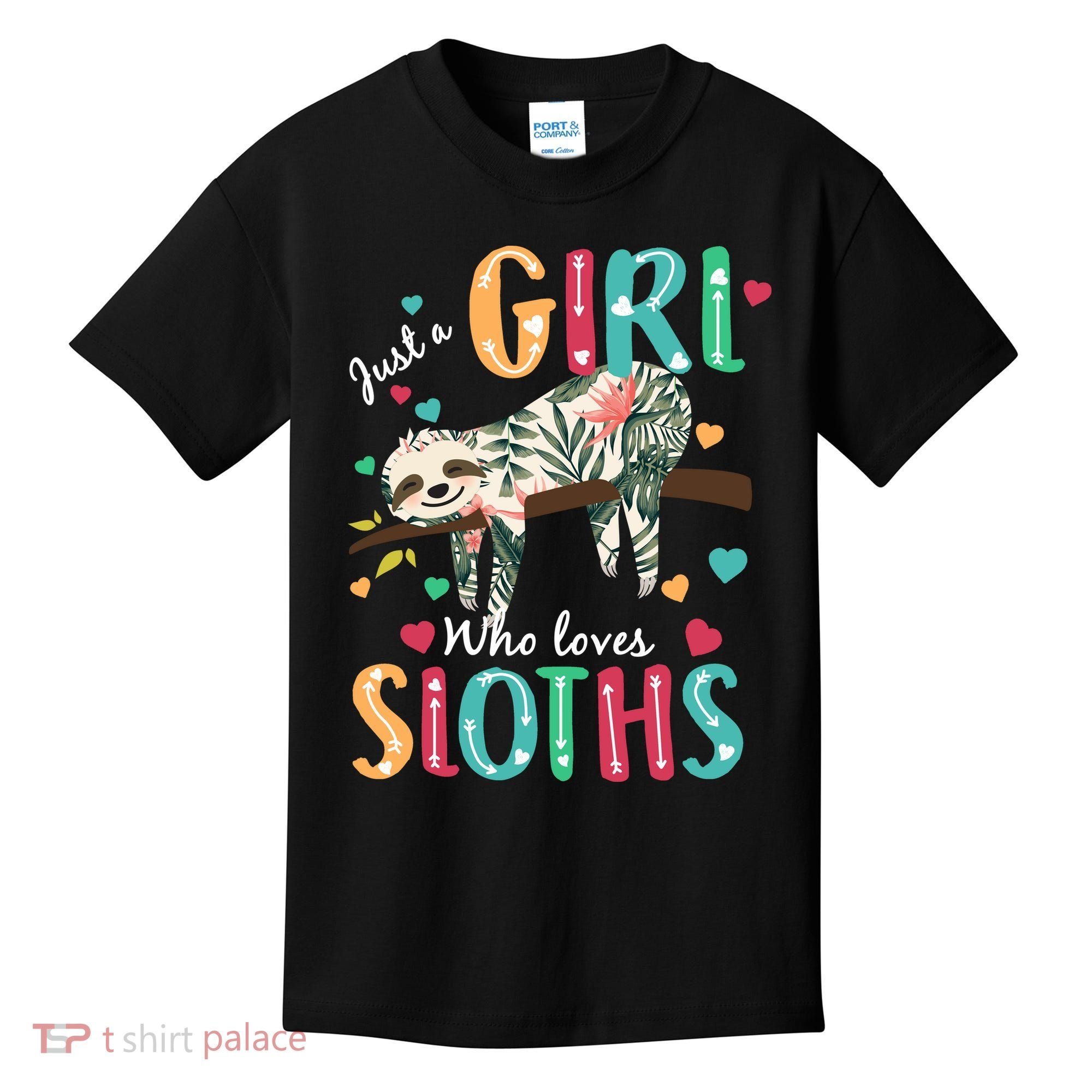 Just A Girl Who Loves Sloths Kids T-Shirt
