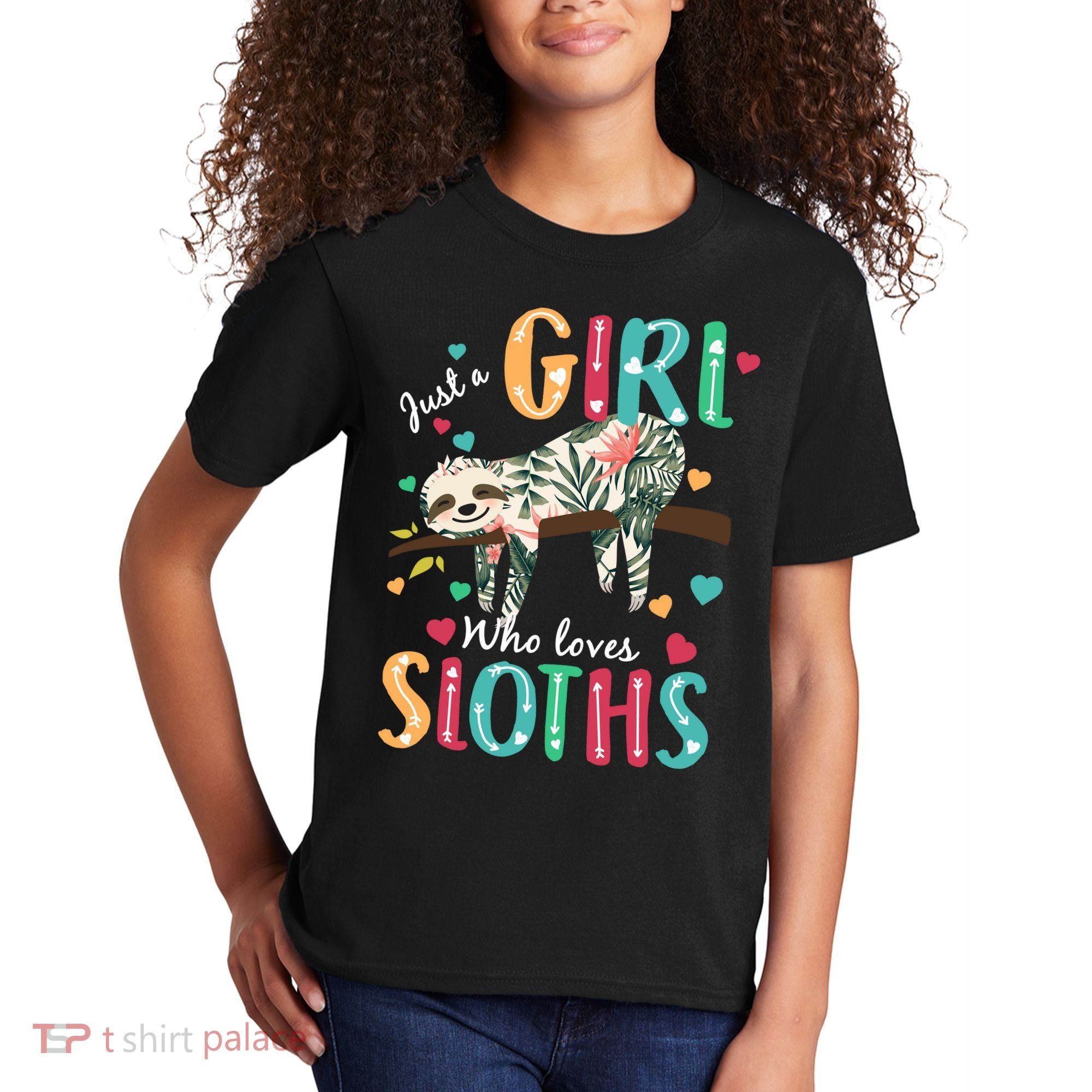 Just A Girl Who Loves Sloths Kids T-Shirt