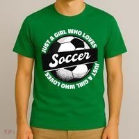Just A Girl Who Loves Soccer T-Shirt thumb 3