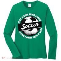 Just A Girl Who Loves Soccer Women's Long Sleeve Shirt thumb 0