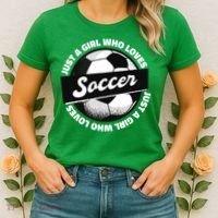 Just A Girl Who Loves Soccer Women's T-Shirt thumb 2